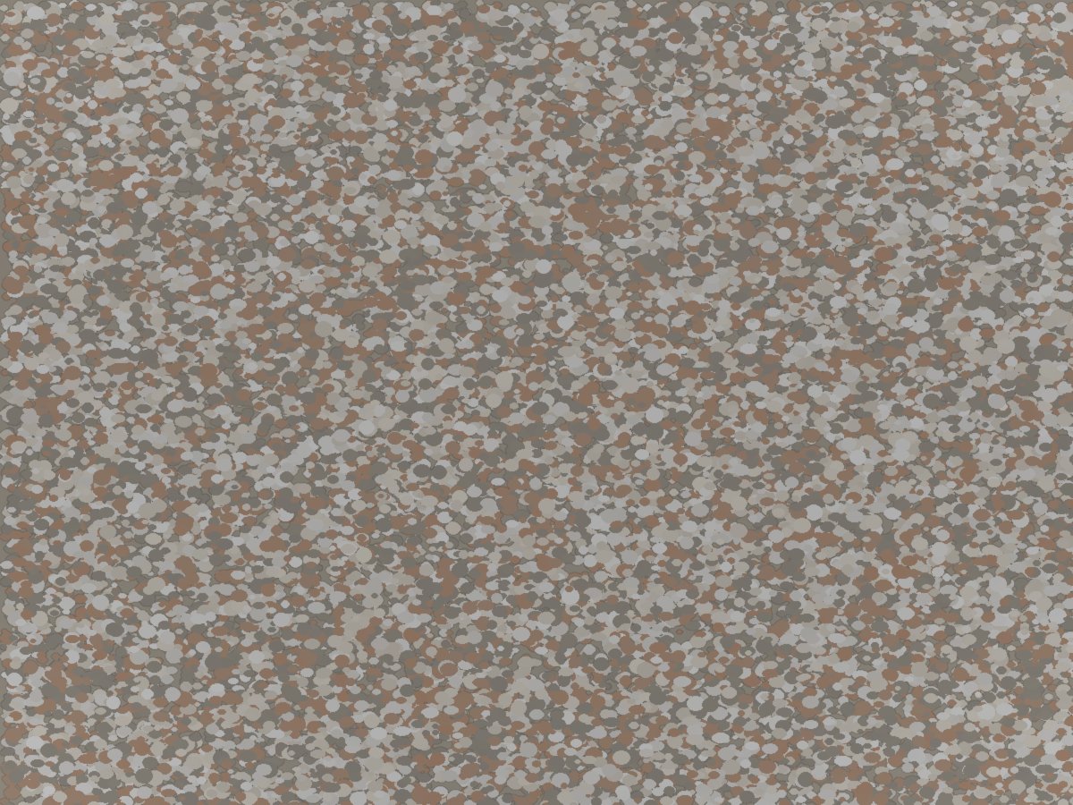 Sandstone garage floor flake blend — cream & warm gray — installed by TRC in North Texas