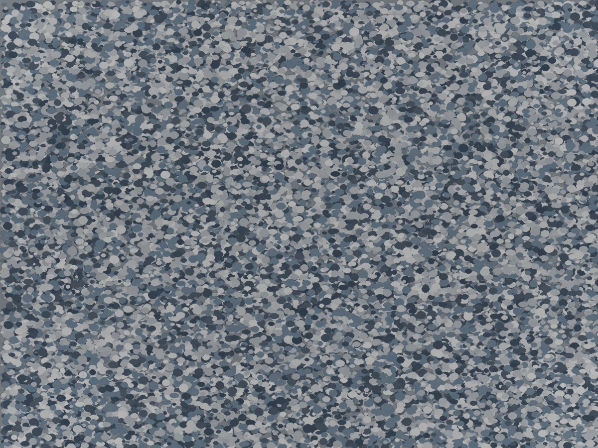 Tidal Wave garage floor flake blend — white, gray & slate blue — installed by TRC in North Texas